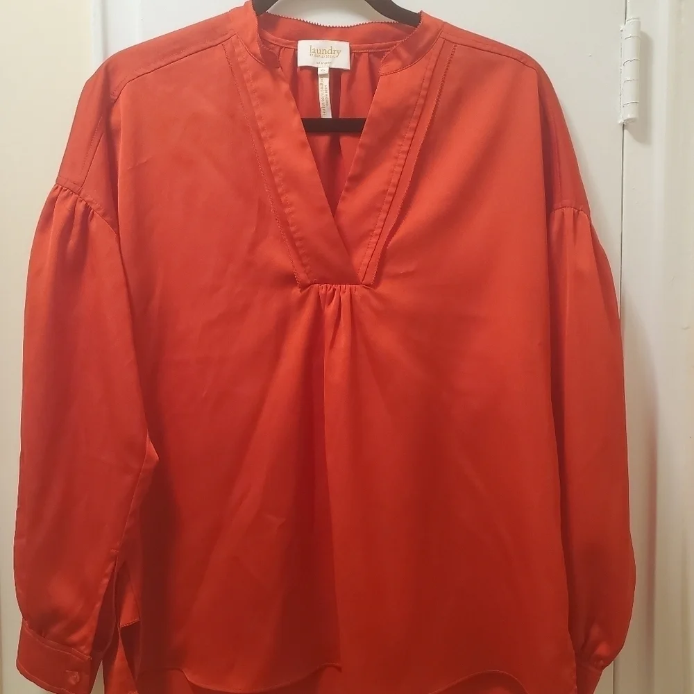 Laundry Red V-Neck Top - Goji Berry - Picture 2 of 13